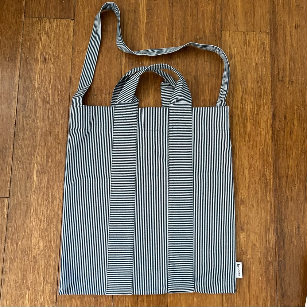Kvadrat Striped Cotton Tote Bag